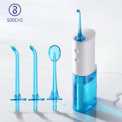 Soocas W3-irrigador Dental portátil, puntas de hilo Dental, chorro de agua recargable por USB, irrigador IPX7 para limpieza de dientes ► Foto 1/6