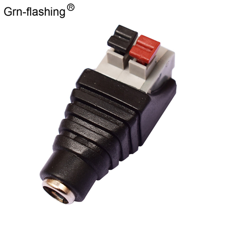 Adaptador de enchufe hembra de CC de 5,5x2,1mm, conector para cinta de led de único color para luces CCTV, 3528/5050/5730 ► Foto 1/6