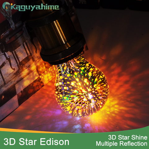 Kaguyahime-bombilla LED Retro Edison E27, lámpara de fuegos artificiales 3D de 220V, E27, Edison, luz con filamento LED, ST64/G95/A60 ► Foto 1/6