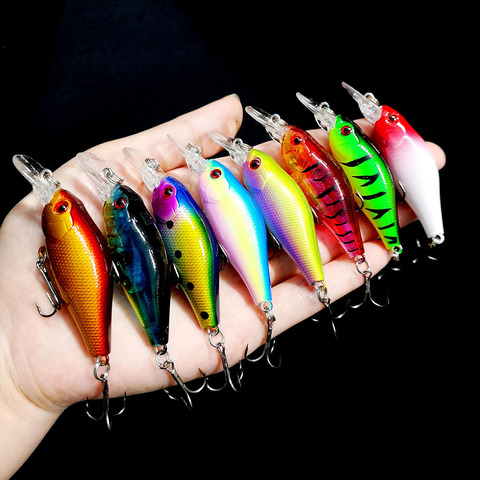 Pesca artificiales 1 Uds 9g 7cm Señuelos de Pesca japonesa Pesca Crankbait duro manivela señuelo cebos, aparejos de Pesca ► Foto 1/6