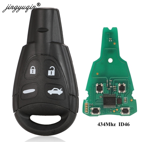 Jingyuqin 434Mhz ID46 4 botones llave de coche Fob para SAAB 93 95 9-3 9-5 WF reemplazo remoto clave LTQSAAM433TX ► Foto 1/5