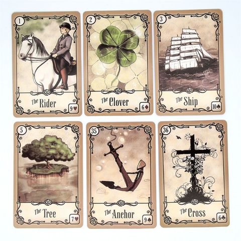 Juego de mesa Under the Roses, cartas Lenormand 39, oráculo, fiesta familiar, divertido, Tarots ► Foto 1/6