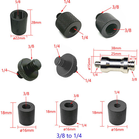 Adaptador de montaje de tornillo para cámara SLR, placa de trípode de 1/4 