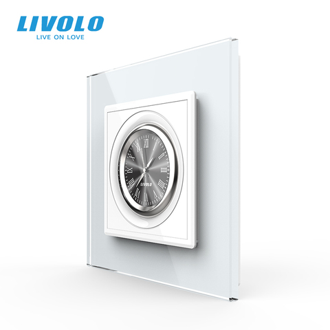 Livolo-Reloj de pared con superficie Multicolor, cronógrafo estándar europeo, con tiempo de Alta Precisión, espejo de cristal, decoración para agujero Extra de pared ► Foto 1/6