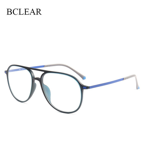 BCLEAR-Gafas de plástico de doble puente para hombre y mujer, anteojos con montura de plástico y acero, gafas Retro graduadas, coloridas, a la moda ► Foto 1/6