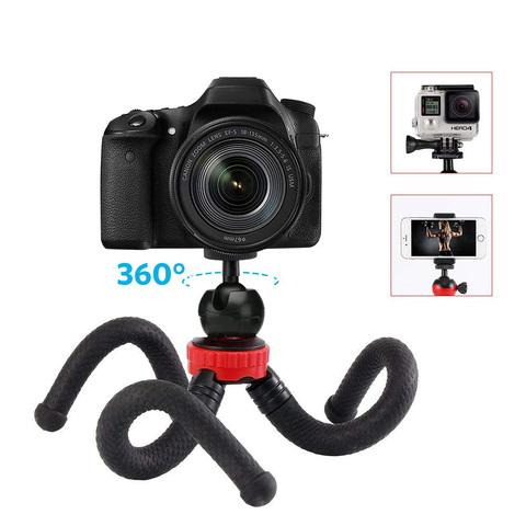 Trípode de escritorio portátil Flexible, palo de Selfie para teléfono móvil, monopié, pulpo, para iPhone, cámara DSLR, Gopro ► Foto 1/6