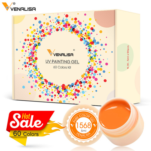 Venalisa pintura gel Venta caliente arte de uñas uv led 180 colores 5 ml pintura de uñas profesional color gel polaco uv geles de laca de gel de color ► Foto 1/6