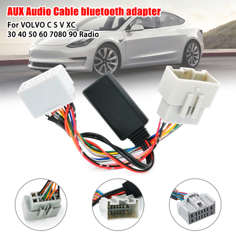 Coche receptor de Audio AUX en el adaptador Bluetooth para Volvo C30 C70 S40 S60 S70 S80 V40 V50 V70 XC70 XC90 adaptador receptor ► Foto 1/6