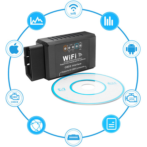 Herramientas de diagnóstico de coche Wifi V1.5 OBD2 ELM327 escáner para Hyundai Audi Skoda asiento VW Jetta Volkswagen Passat EOS Scirocco Caddy CC ► Foto 1/6