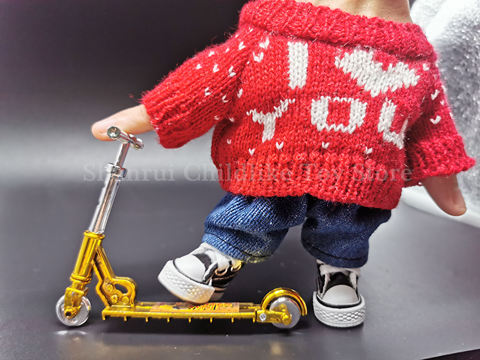 Mini patinete de dos ruedas para niños, patinete de dedo, zapatos de dedo, Mini tela, juguetes educativos, juguete divertido ► Foto 1/6