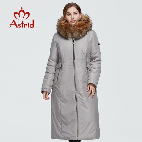 ¡Novedad de invierno 2022! Abrigo largo y cálido para mujer, chaqueta de moda con capucha de piel de mapache, ropa femenina de tallas grandes 3570 ► Foto 1/6