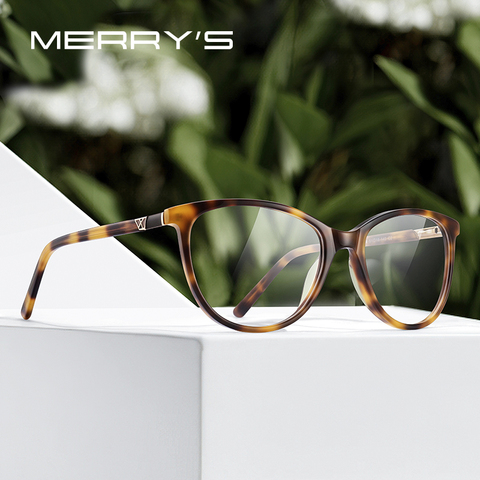 MERRYS-Gafas de acetato para mujer, montura óptica de ojo de gato, Marcos para gafas con receta, S2094 ► Foto 1/6