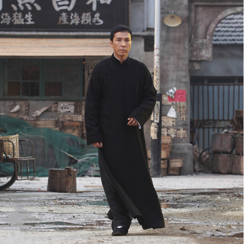 Vestidos de chino tradicional para hombre, wing-chun, uniformes de Kung Fu, traje túnica China de disfraces de actuaciones cruzadas de etapa sólida ► Foto 1/6