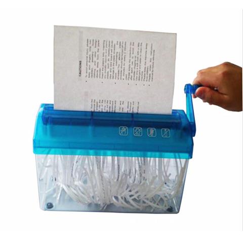 1 unidad Mini trituradora de papel A6-SIze Manual portátil para triturar documentos y papel y factura ► Foto 1/6