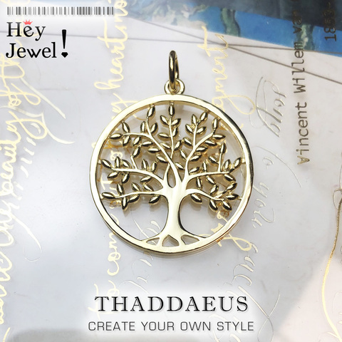 Árbol dorado colgante, 2022 NOVEDAD DE VERANO joyería de amor de moda fuerza y equilibrio accesorios de Plata de Ley 925 regalo para mujer ► Foto 1/6