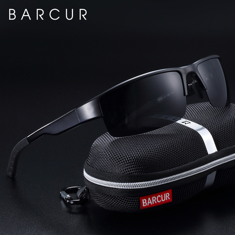 BARCUR Semi montura polarizadas De aluminio y magnesio Gafas De Sol deportivas hombre mujer Gafas De Sol ► Foto 1/6