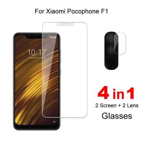 Película protectora de Pantalla protectora de vidrio para Xiaomi Pocophone F1, cristal templado ► Foto 1/5