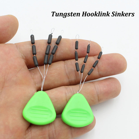 9 unids/pack de platinas Hooklink pesos en la pesca de la carpa Terminal Tackle accesorios para carpa plataforma tamaño 0,07g 0,09g ► Foto 1/6