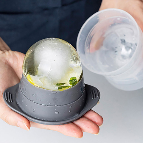 Molde de cubo de hielo esférico de silicona para cocina, molde apilable de fusión lenta DIY, molde redondo para hacer gelatina para cóctel, bebida whisky ► Foto 1/6