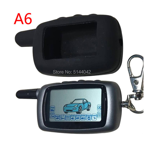 A6 LCD Control Remoto + funda de silicona para vehículo ruso seguridad 2 vías alarma de coche Twage Starline A6 llavero KGB FX-3 FX3 FX 3 ► Foto 1/4