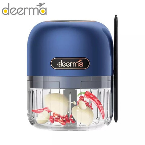 Deerma-Molinillo Eléctrico para el hogar, Mini puré de ajo, pasta de jengibre, pimienta, cacahuete, carne picada, procesador de comidas portátil inalámbrico ► Foto 1/6