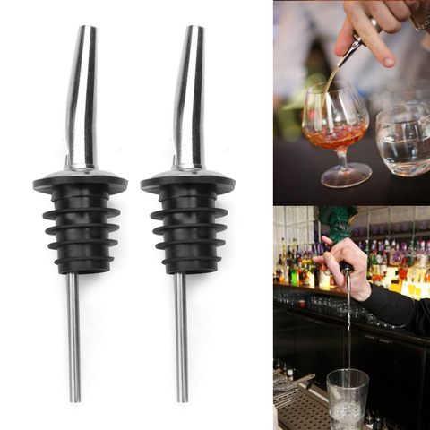 1 unidad de botella de vino de aceite de licor de whisky de acero inoxidable tapón de vertedor dispensador del surtidor barman casa Bar accesorios de fiesta ► Foto 1/6