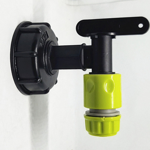 Adaptador de válvula de irrigación de jardín, accesorios de interruptor de manguera de plástico IBC de 3/4 L IBC a 1/2 