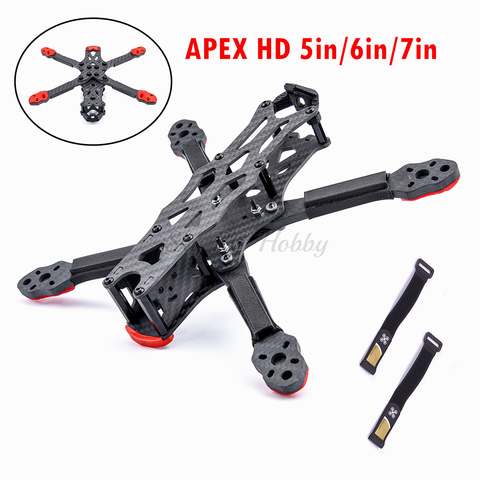 Nuevo APEX HD HD5 / HD6/HD7/5/6/7 pulgadas de fibra de carbono APEX-HD Kit de armazón de cuadricóptero con brazo de 5,5mm para FPV Dron de carreras de control remoto ► Foto 1/6