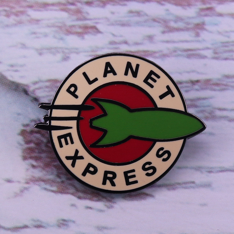 Pin esmaltado de dibujos animados, nave espacial Planet Express ► Foto 1/2