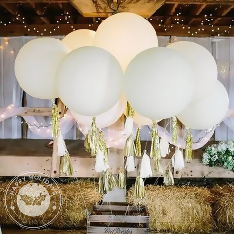 Grandes globos de látex blanco mate de 5-36 pulgadas para niños, macarrón globo inflable de Color de helio, decoraciones bodas fiestas, juguetes para niños ► Foto 1/6