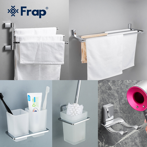 Frap de acero inoxidable Set de accesorios de baño pulido toalla Rack sostenedor de papel higiénico de barra de toalla gancho accesorios de baño ► Foto 1/6