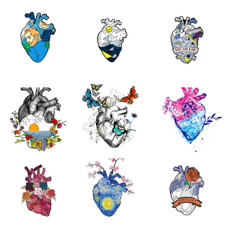 Pegatina Punk/corazón plancha de transferencia de transferencia de calor, parches para camisetas, pegatinas, transferencia de vinilo para ropa, apliques DIY - Historial de precios y revisión | Vendedor de AliExpress -