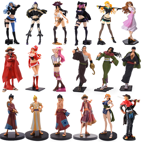 Figura de acción de One Piece, mono, Luffy, Nami, Sanji, Zoro, Robin, Boa, handick, modelo de acción de PVC, juguete coleccionable para regalo de Navidad ► Foto 1/6