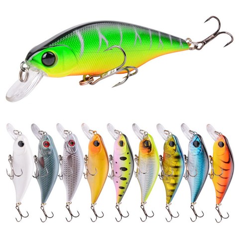 1 Uds alta piscardo de calidad Señuelos de pesca 90mm 11g Crankbait cebo de pesca Wobblers 3D ojos artificiales duro pesca bajo abordar ► Foto 1/6