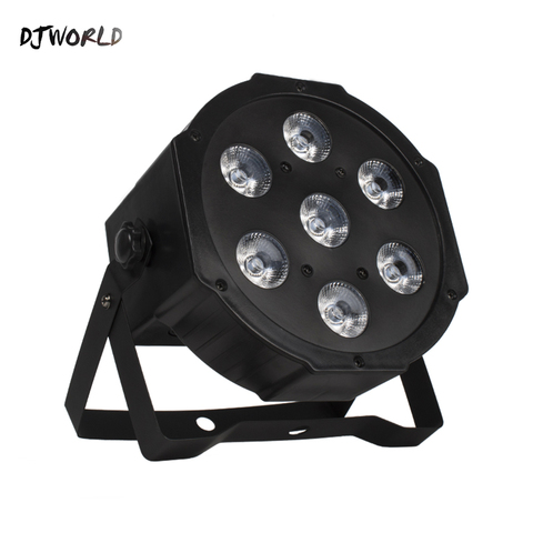 Djworld control remoto inalámbrico led par 7x12 W rgbw 4IN1 LED Wash luz Quad etapa uplighting sin ruido control remoto profesional ► Foto 1/6