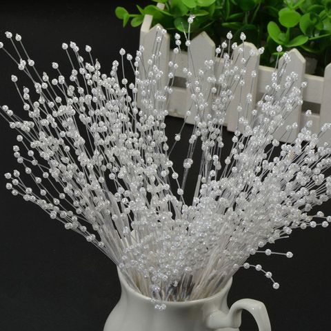 Ramo de flores de perlas para boda hecho a mano, tallo de flor, creativo, ramo de flores de fiesta de boda, decoración, aplicado, 10 Uds. ► Foto 1/6