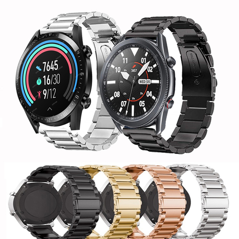 Correa de Metal para Huawei Watch GT/GT2, 46MM, Honor Magic 2, pulsera inteligente, correas de acero inoxidable para Galaxy Watch3 45mm ► Foto 1/6