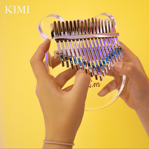 Kimi kalimba-piano de pulgar de 17 teclas de cristal transparente, piano de pulgar acrílico para principiantes, 17 teclas ► Foto 1/6