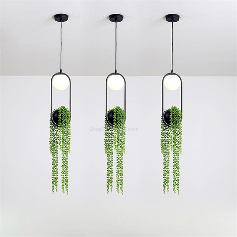 Luces LED colgantes modernas de estilo nórdico, lámparas colgantes de plantas, de flores, para comedor, sala de estar, Bar, decoración del hogar, accesorios de iluminación ► Foto 1/6