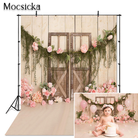 Mocsicka-Fondo de fotografía para niños, telón para fiesta de primer cumpleaños, Decoración de Pastel, Retrato, sesión de fotos, Fondo de estudio ► Foto 1/6