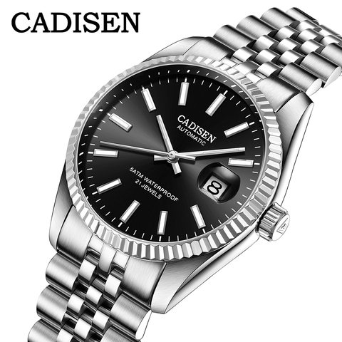 CADISEN-reloj automático de lujo para hombre, deportivo de negocios, de acero inoxidable, resistente al agua, masculino ► Foto 1/6