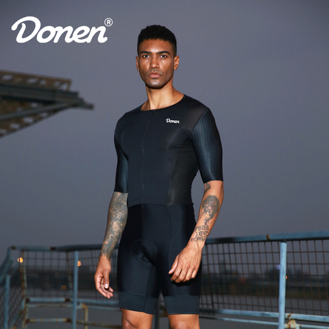 Donen-Mono para triatlón para hombre, ropa personalizada para bicicleta, speedsuit de manga corta, conjunto para ciclismo de carretera ► Foto 1/5