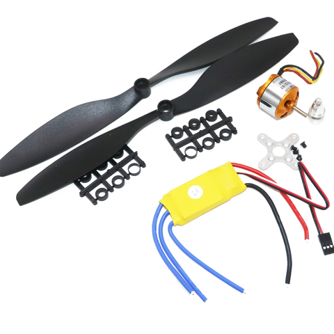 A2212 1000KV sin escobillas Outrunner Motor + 30A ESC + 1045 hélice (1 par) Quad-juego del Rotor para RC Avión de Multicopter ► Foto 1/6