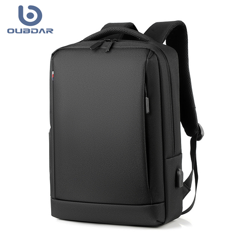 OUBDAR-Mochila impermeable para ordenador portátil para hombre, morral impermeable para ordenador portátil, para negocios, Unisex, con carga USB, 2022 ► Foto 1/6