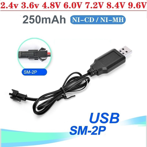 Cargador de batería NiCd NiMH de 2,4 v, 3,6 v, 4,8 V, 6V, 7,2 V, 8,4 V, 9,6 V, para coche, barco, tanque, pistolas, juguetes, batería con SM-2P, cargador de enchufe SM ► Foto 1/5