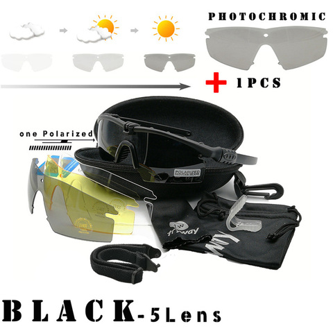 Gafas polarizadas tácticas militares para hombres, gafas de sol militares  con 4 lentes, caja Original para disparar - AliExpress