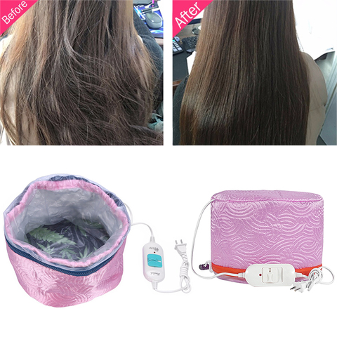 Secador de pelo eléctrico con gorro de calentamiento térmico, tratamiento térmico, belleza, SPA, nutritivo, para cuidar el cabello, enchufe de EE. UU. Y la UE, 1 ud. ► Foto 1/6