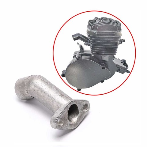 Tubo de entrada de carburador múltiple para bicicleta, escape de Offset corto para 43cc, 47cc, 49cc, 66cc, 80cc, Bicicleta Motorizada de 2 tiempos ► Foto 1/6