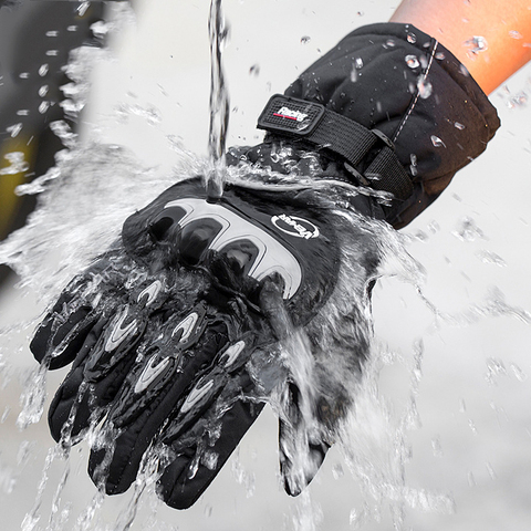 Venta nuevo Invierno Caliente impermeable guante guantes de la motocicleta de deporte al aire libre de esquí guantes de patinaje Motorbiker carreras de Motocross montando bicicleta ► Foto 1/6