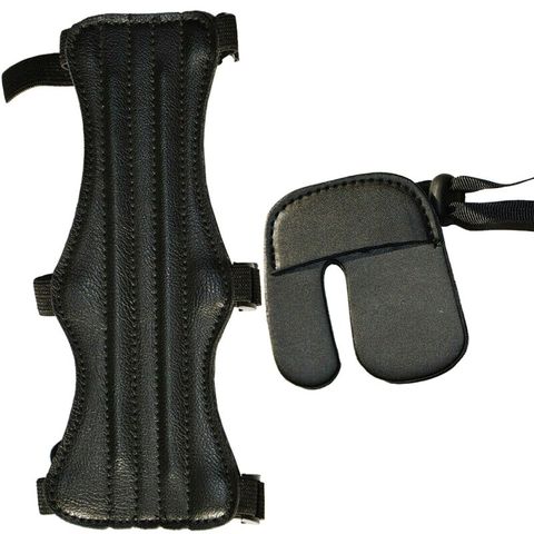 Protector de cuero duradero de alta calidad, Protector de brazo de dedo, accesorios de manga de engranaje protectora de tiro con arco ► Foto 1/5